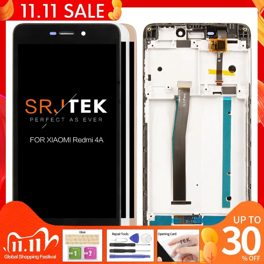 

Оригинальный дисплей для XIAOMI Redmi 4A, ЖК сенсорный экран с рамкой, ЖК-дисплей для XIAOMI Redmi 4A, экран дисплея, запасные части