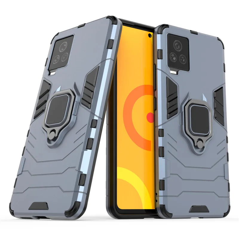 For Vivo IQOO 7 Case For Vivo X60 X50 V20 IQOO 7 5 U3 U1X Z1X Neo 3 Cover Shockproof Silicone PC Stand Phone Bumper For IQOO 7