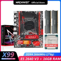 machinist x99 motherboard with xeon e5 2640 v3 28gb ddr4 2666hmz non ecc memory kit set four channels lga 2011 3 x99 rs9