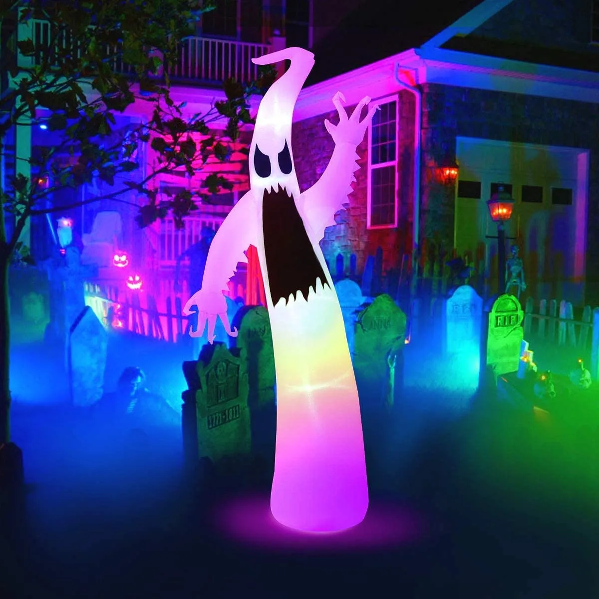 3 6 метров Хэллоуин декоративно формленная надувная призрак лампа надувные