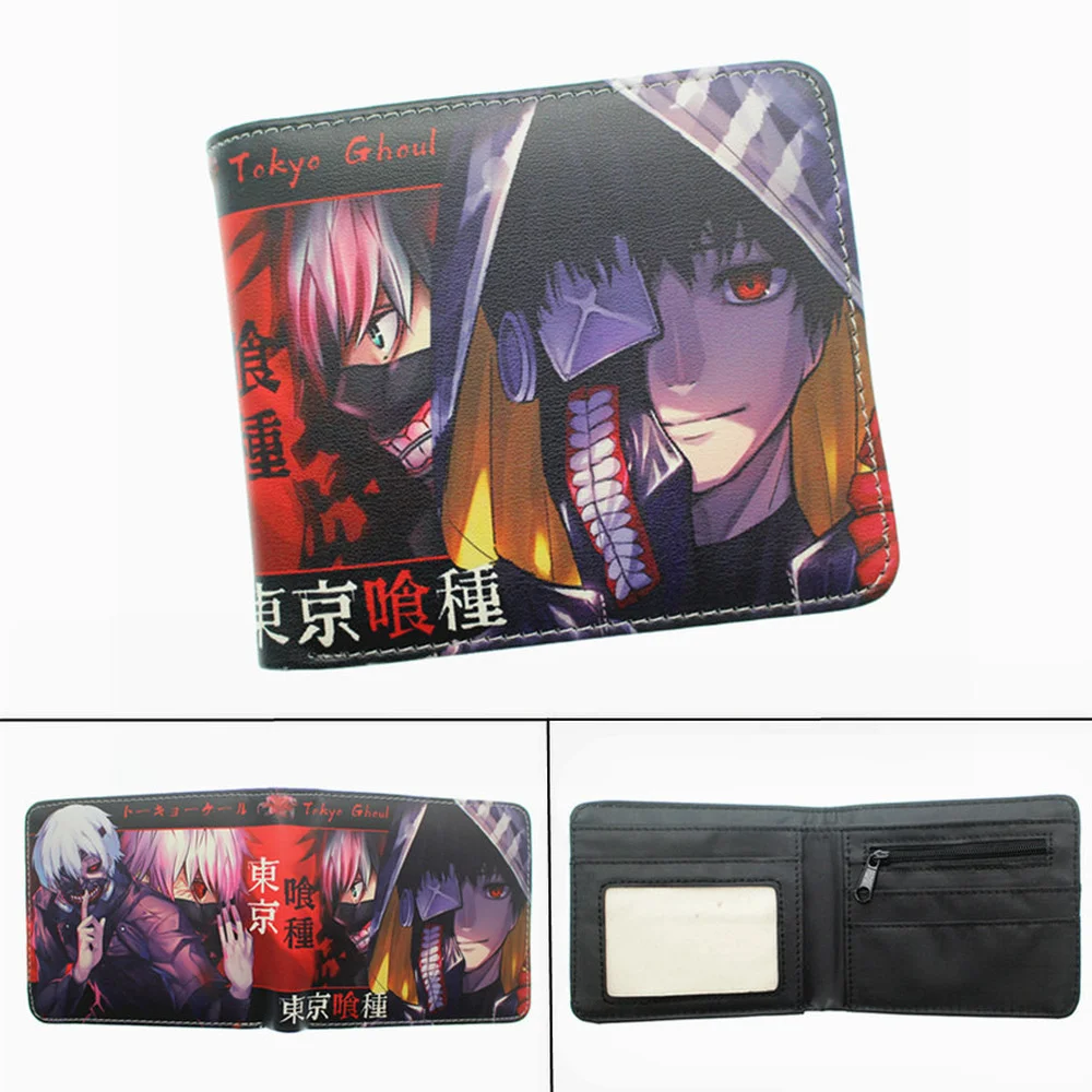 Кошелек из искусственной кожи Kaneki Ken для мальчиков и девочек короткий складной