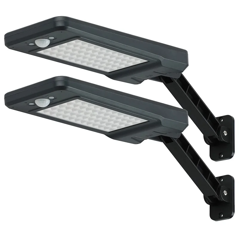 2 PCS Black Mpow 60 светодиодов солнечный светильник садовый светильник открытый настенный светильник s 900LM IP65 водонепроницаемая лампа на солнечной батарее с датчиком движения для двора аварийный - Испускаемый цвет: 2 PCS Black