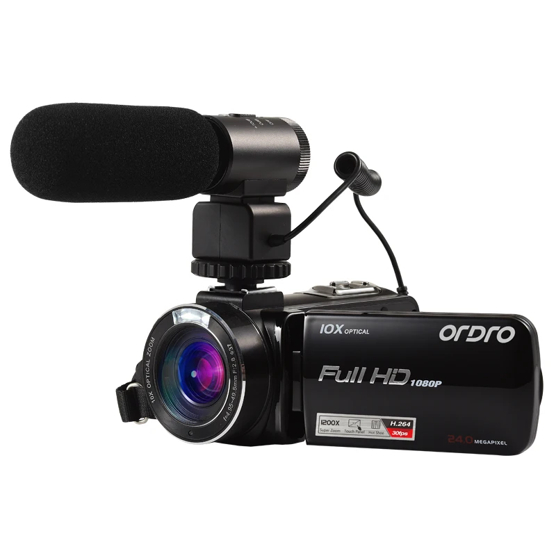 Ordro Z82 Цифровая видеокамера 10x оптический зум HD цифровая 1080P ночного видения 120X