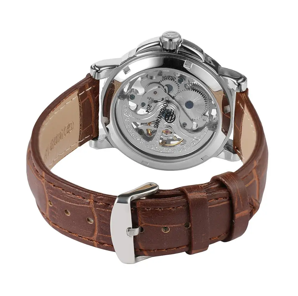 Топ люксовый бренд FORSINING мужские модные механические часы со скелетом