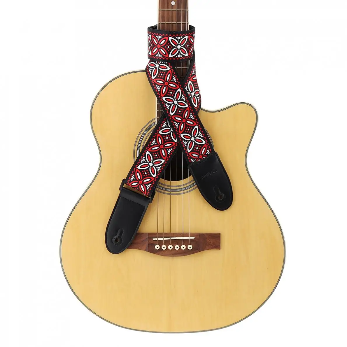 Регулируемый ремень для гитары с цветочным принтом в национальном стиле