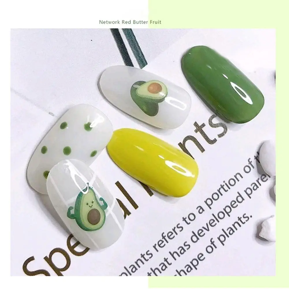 Летние Фрукты 3D DIY Дизайн ногтей перевод рисунка наклейка Арбуз