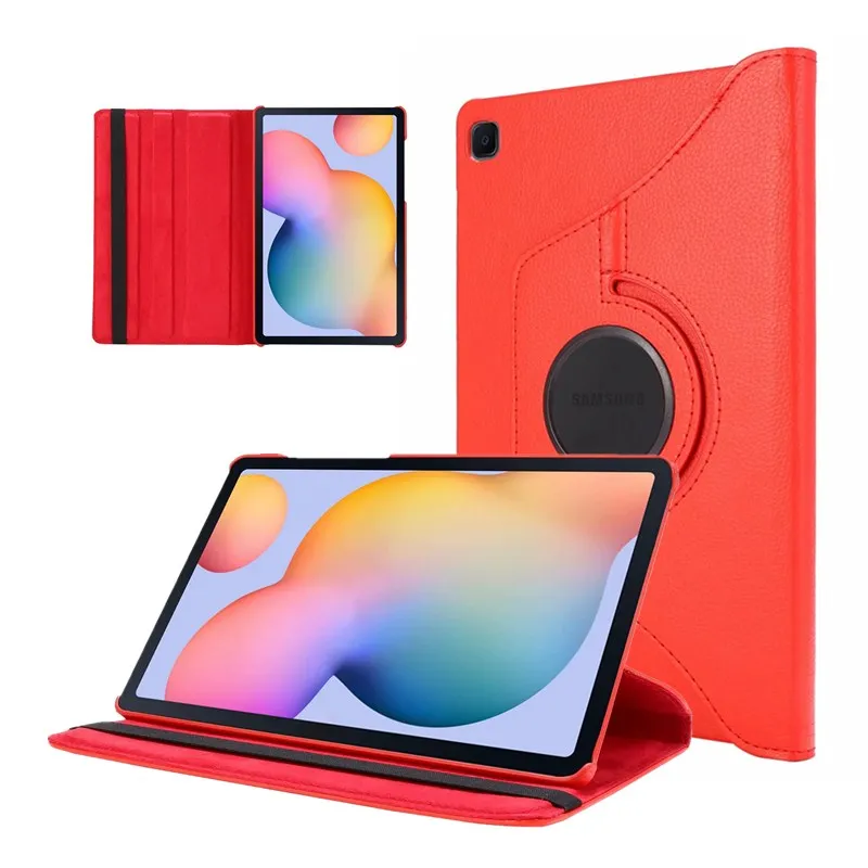 Smart будильника Wake Sleep чехол для Samsung Galaxy Tab A7 S6 Lite 10 4 &quotпланшет вращающийся SM T500 T505