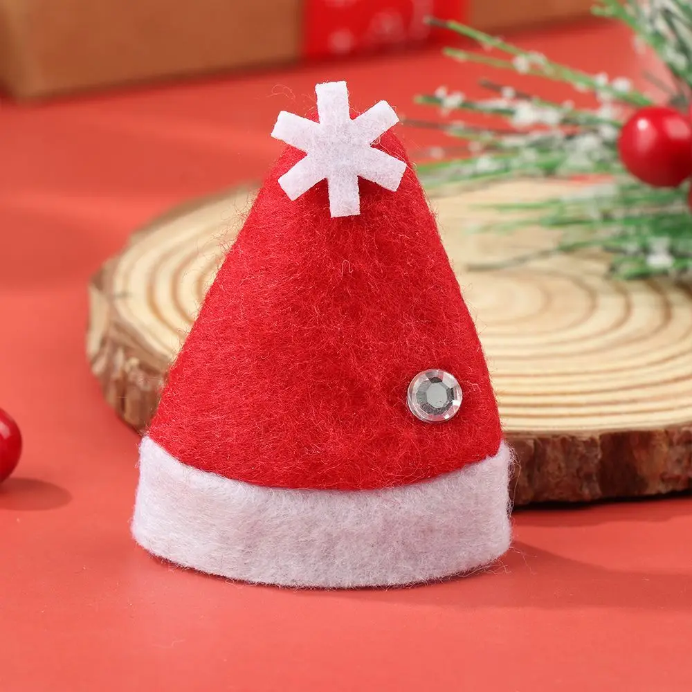 

12Pcs Mini Lollipop Cap Children Gift Christmas Decoration Lollipop Top Topper Cover Xmas Decor Santa Claus Hat Elf Hat