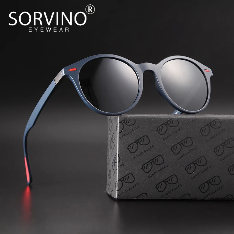 Мужские и женские Овальные Солнцезащитные очки SORVINO Ретро стиль поляризационные
