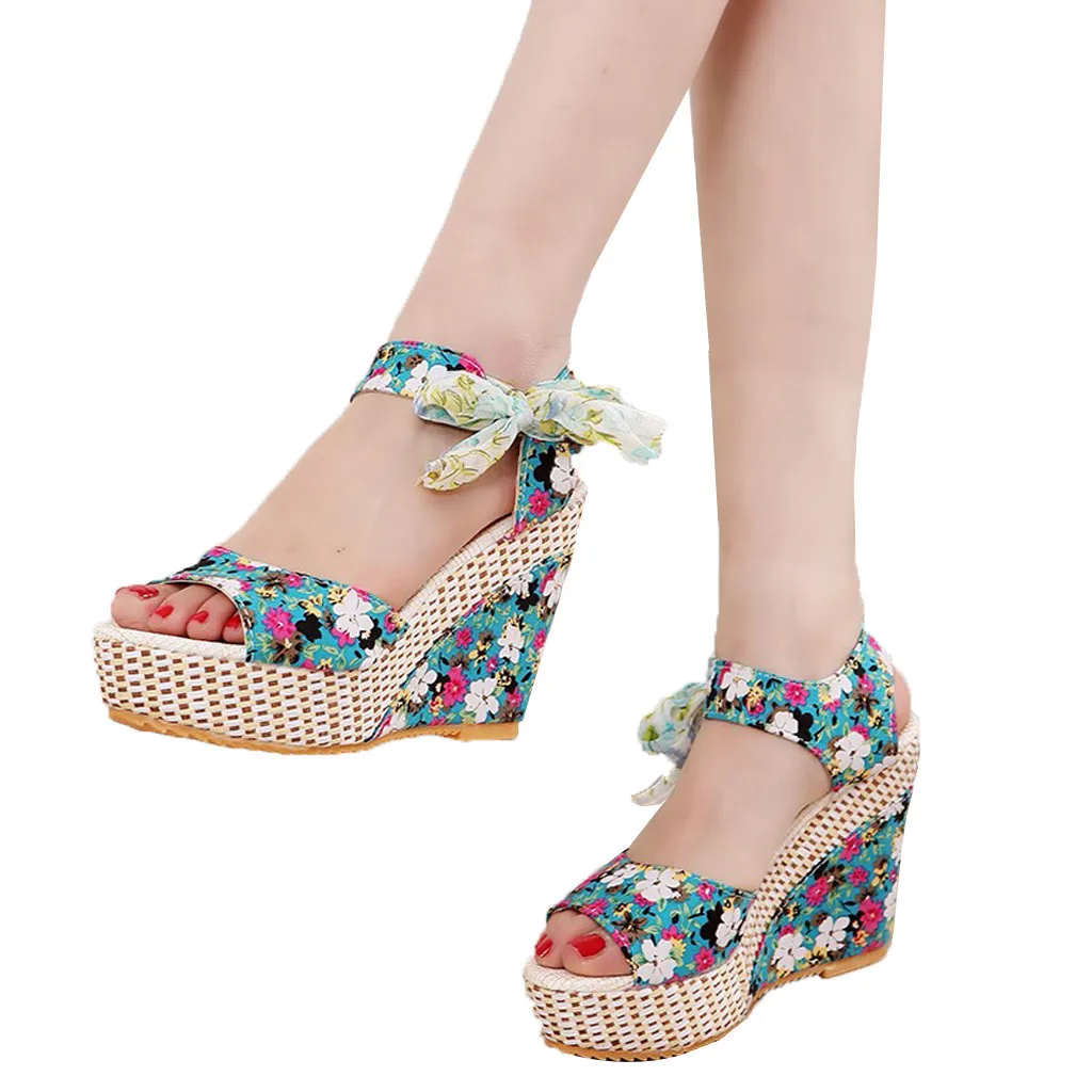 

Summer Women Shoes Wedges Casual Slippers Thick Bottom Female Fish Mouth Sandals