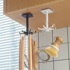 Кухонный крючок, многофункциональные крючки, вращающаяся на 360 градусов стойка для органайзера и хранения, вешалка для ложек, аксессуары, Прямая поставка