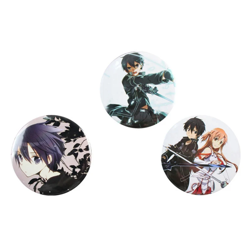 12 видов стилей аниме меч искусство онлайн мультфильм брошь булавки значок