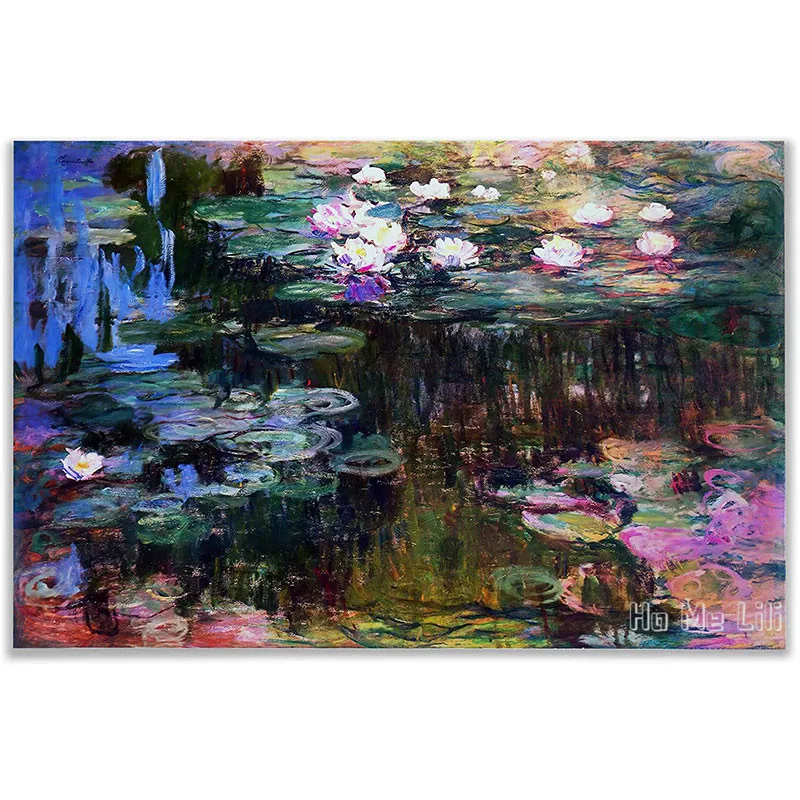 

By Ho Me Lili Wall Art Canvas Water Lilies Prints Lvingroom Office Decoration
