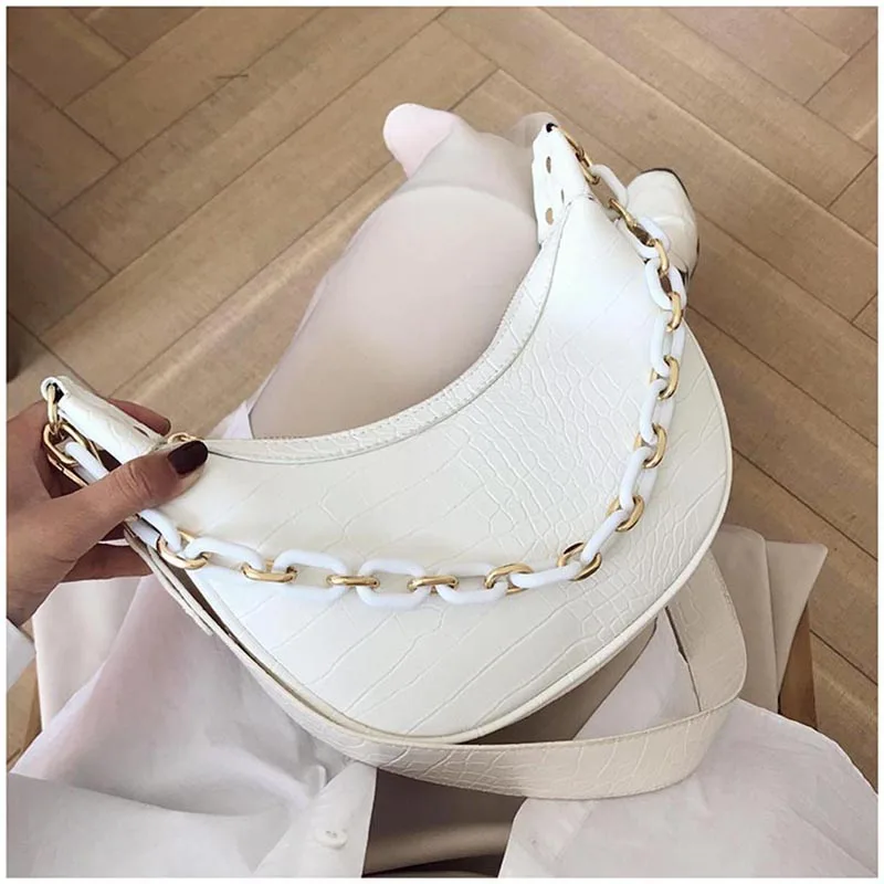 

Женская сумка через плечо, Винтажная летняя сумка в стиле ретро, белая, из мягкой кожи, кросс-боди, сумки для багета