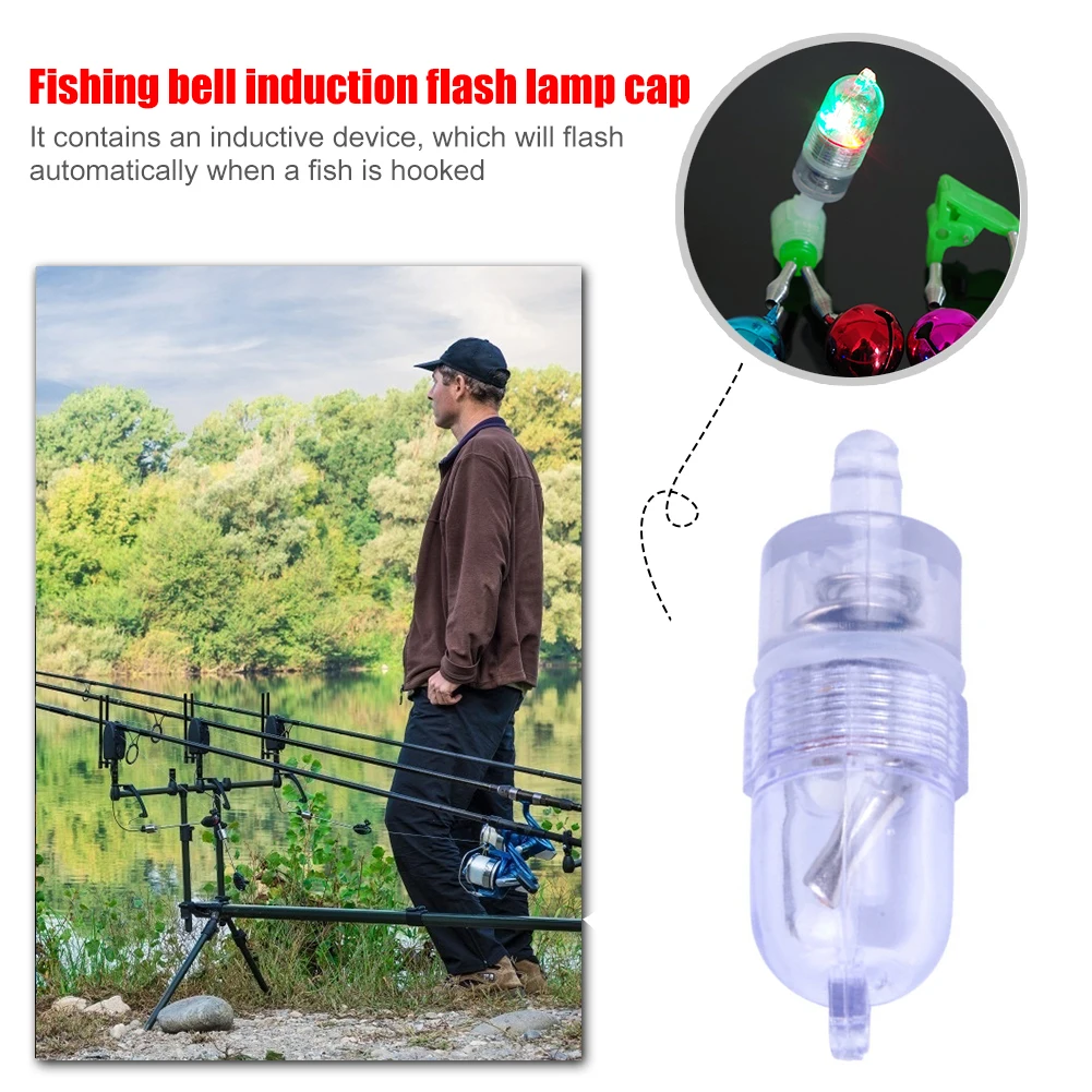 

1pc LED Night Fishing Rod Tip Light Smart Sensor Bite Alarm Lamp Fishing Bite Alarm Gear Accessories Hot