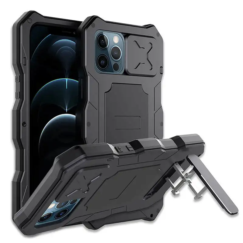 

Металлический чехол для iPhone 12 Pro Max, 12 Pro, 12 Pro, 12, противоударный, с полным покрытием, с защитой камеры