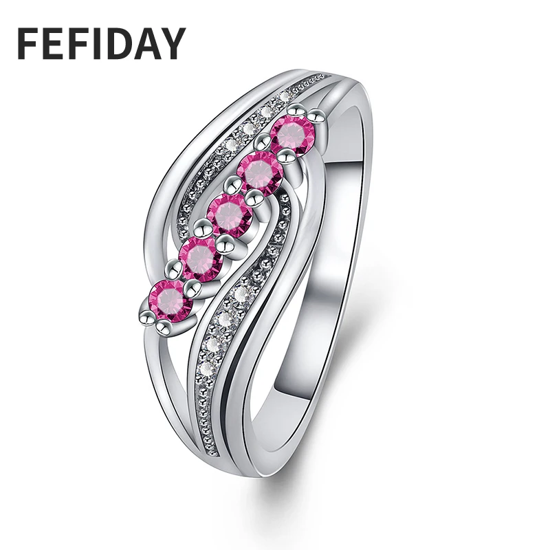 Модное женское ювелирное изделие FEFIDAY женские обручальные кольца обещание One Love