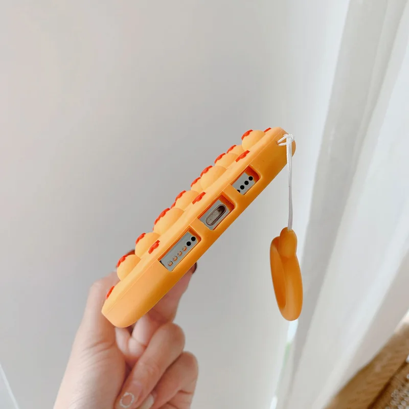 

Soft Silicone Case For iPhone 11 12 Pro X XR XS Max 7 8 Plus Fashion New Reliver Stress Toys Push It Bubble pineapple phone case