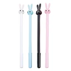 Гелевая ручка в виде кролика, 0,5 мм, ручка для канцелярских принадлежностей, Милая Черная ручка для учеников, школьная и офисная канцелярия, индивидуальный подарок