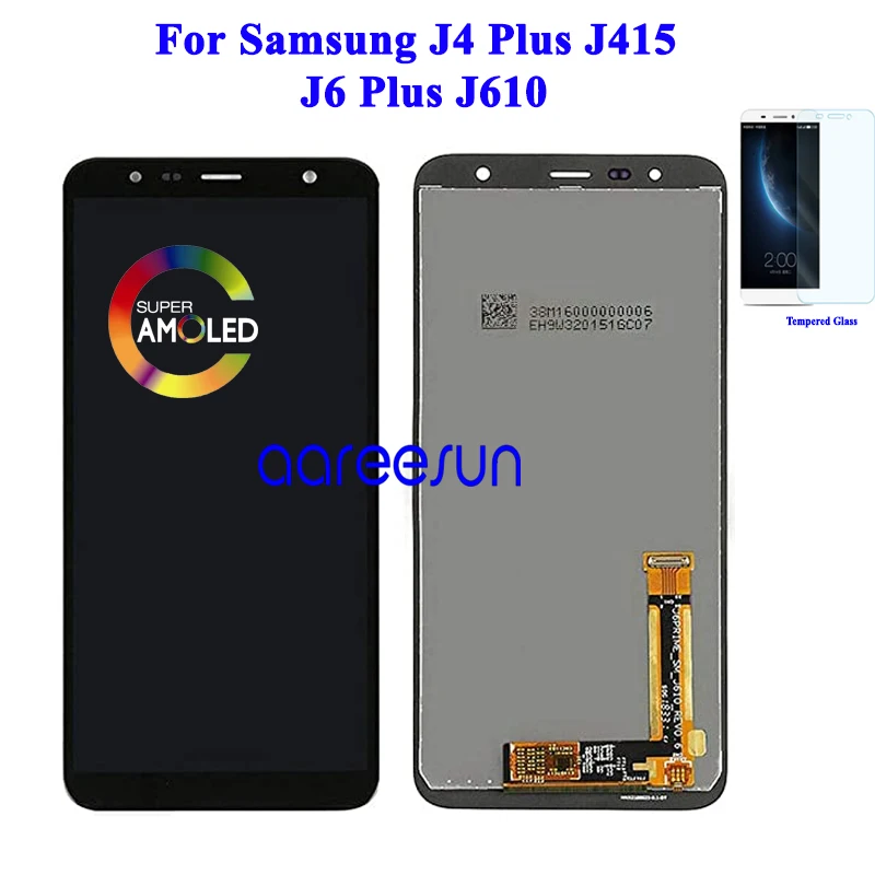 ЖК-экран для Samsung J4 Plus J415 ЖК-дисплей j610 J6 plus с сенсорным дигитайзером в сборе |