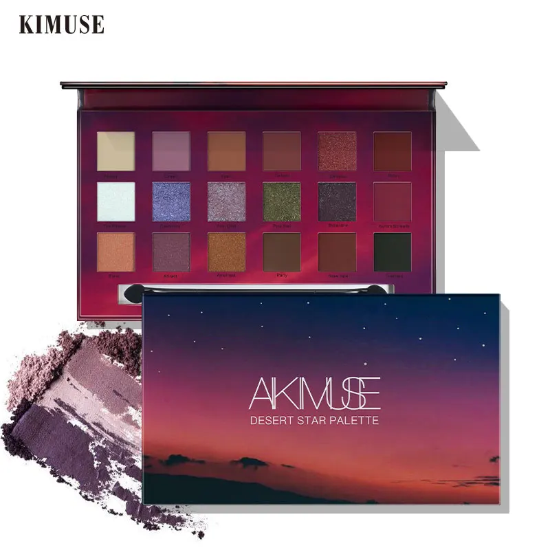 KIMUSE 18 видов цветов Desert Star палитра теней для век мерцающие легко носить блестящий