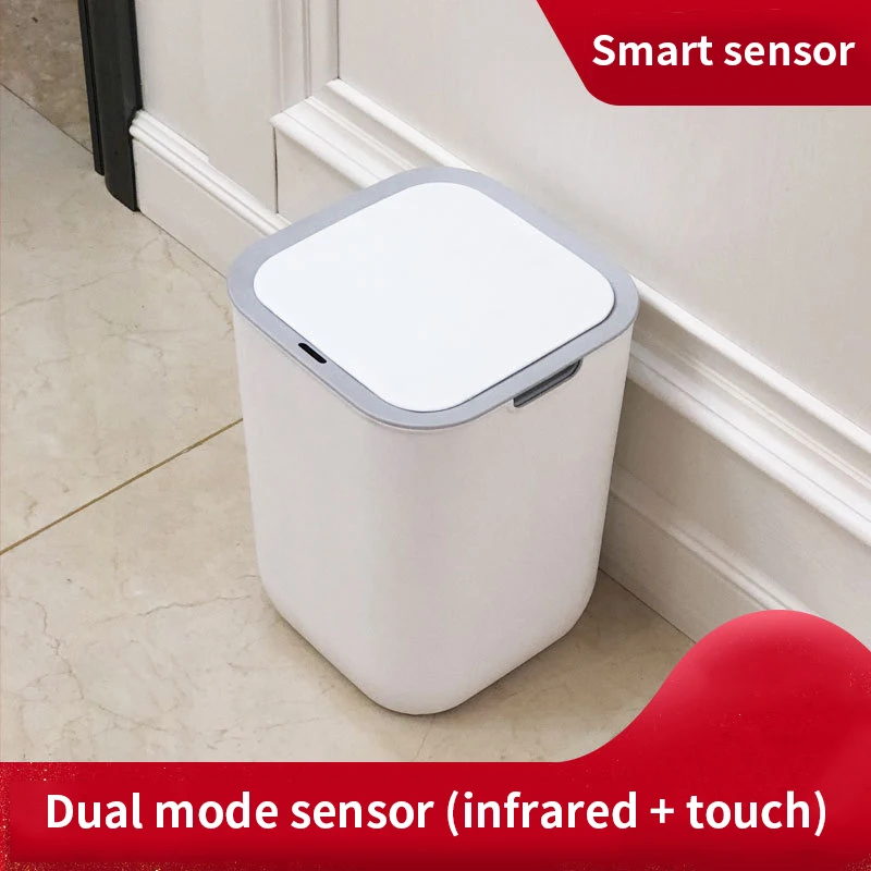 

10L Automatic Intelligent Sensor Smart Trash Can Intelligent Waste Bin Sensor Dustbin Plastic Household Dry and Wet Trash Bin