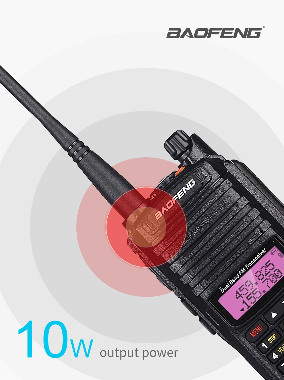 Baofeng UV-9R plus Walkie Talkie IP67 Водонепроницаемый главный динамик CB радио FM приемопередатчик UHF/VHF радио 10 Вт 4800 мАч uv 9r plus
