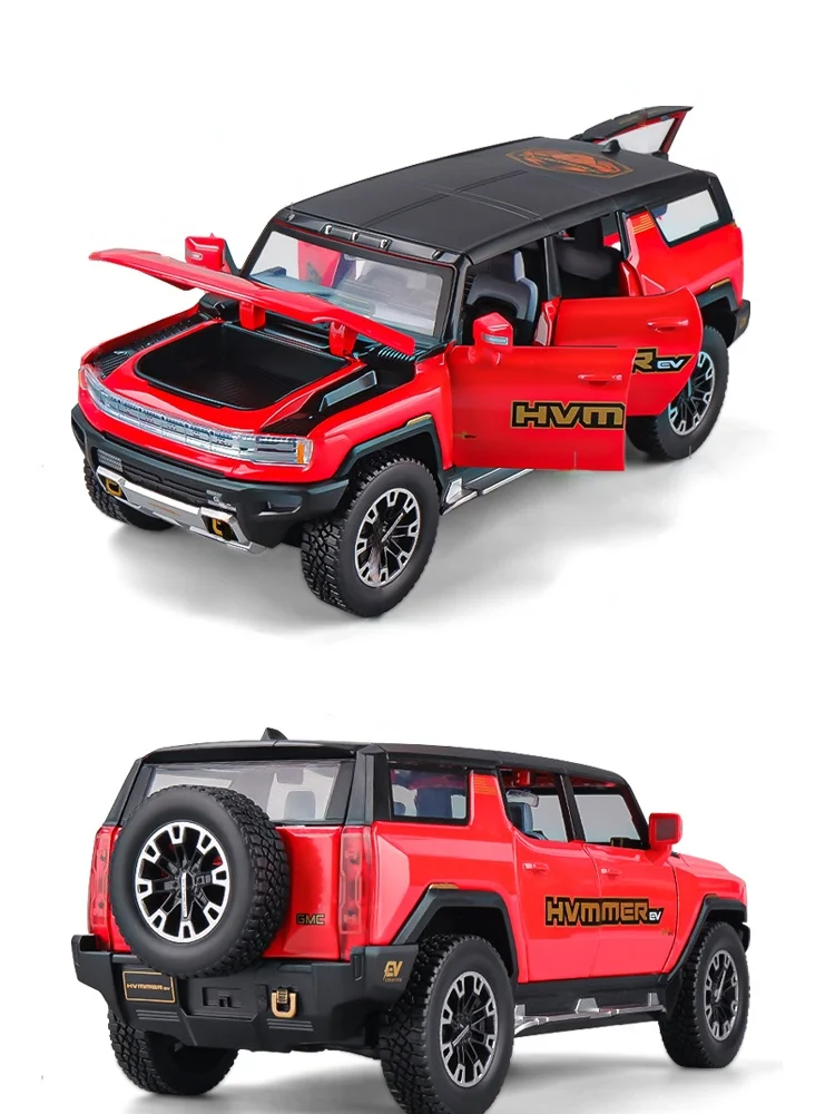 1/24 Hummer New Energy EV Car Model Simulation Alloy Off Road Vehicles For Children Boys Miniature Toys Kids Gift | Игрушки и хобби