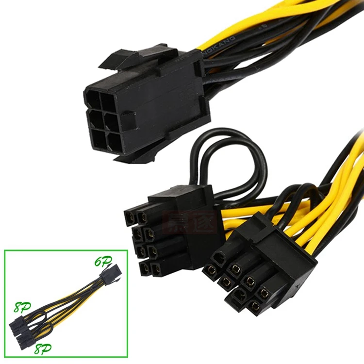 1 шт. Molex 6-контактный разъем PCI Express zu 2 x PCIe 8 (6 + 2) ШТЫРЬКОВАЯ графическая карта