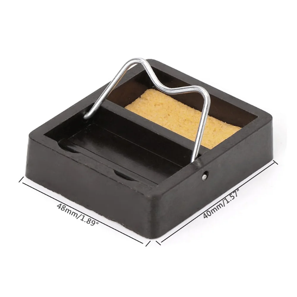 

1/2 PCS Mini Portable Electric Soldering Iron Stand Heat Resistance Solder Iron Support Stand with Tip Cleaner Sponge