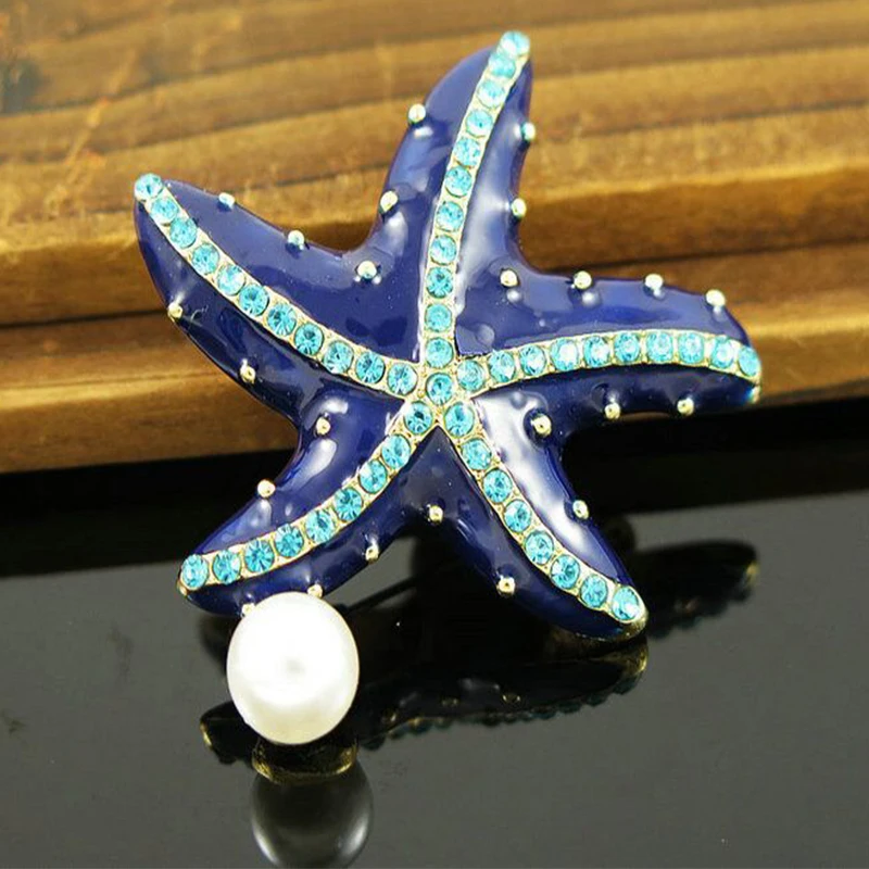 Wuli &amp baby жемчужина фотография для женщин синий ринон морская звезда повседневные