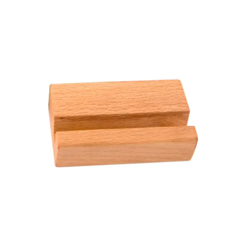 Black Walnut Beech Wood Business Card Holder Office Desk Wooden Photo Stand Name Memo Clips Organizer Storage Dinner Party Decor |