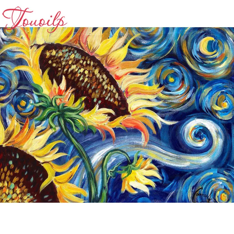 

TOUOILP Star sunflower 5d Daimond Painting Cross-stitch 5d Diamond Painting Full spuare&Round Rhinestones Paintings Embroidery