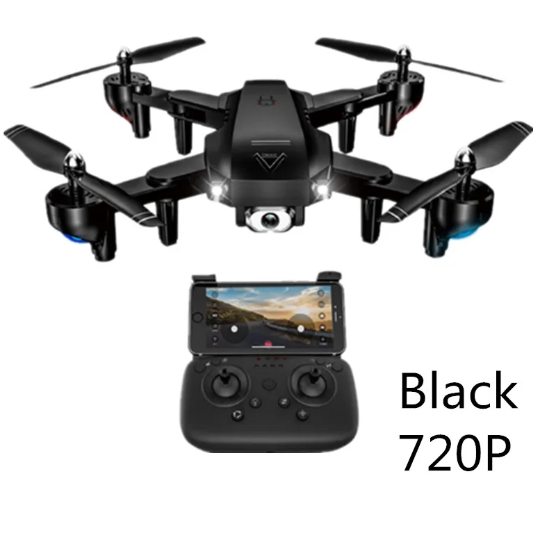 Black-720P FN Drone 807 Квадрокоптер Wi-Fi аэрофотосъемка Дрон оптический поток позиционирование жестовое управление радиоуправляемый самолет игрушка - Цвет: Black-720P