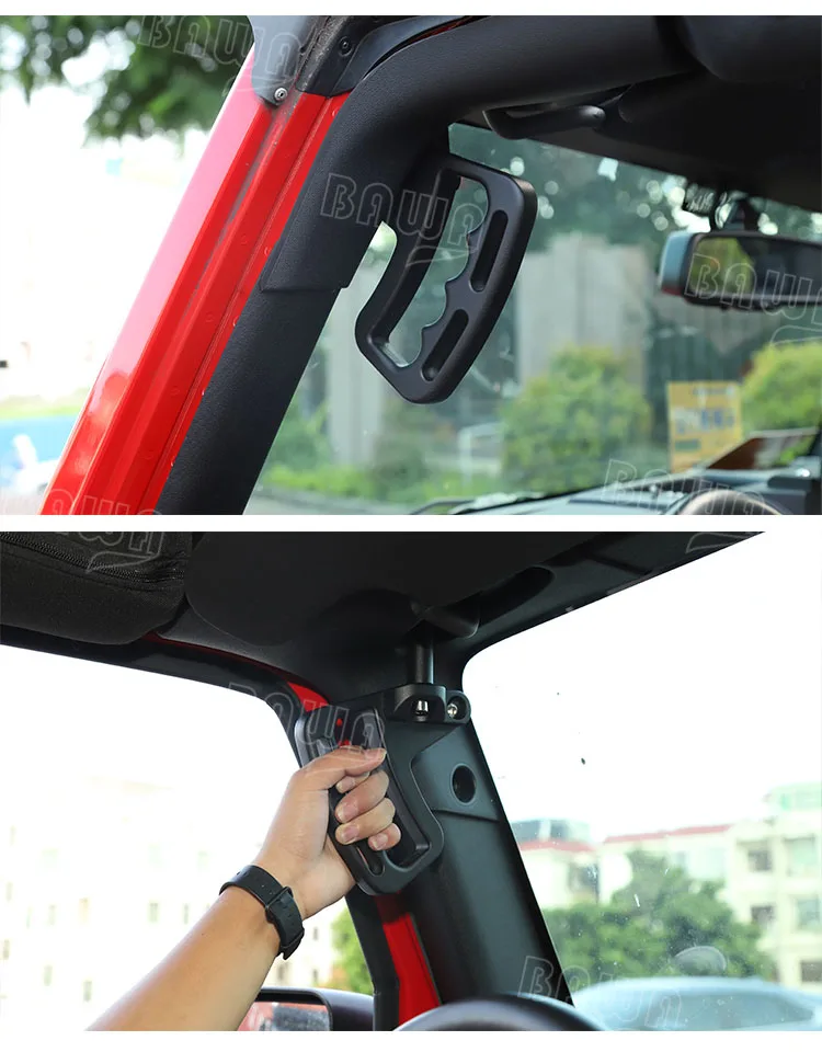 BAWA подлокотники Передняя поручень для Jeep Wrangler JK 2007- алюминиевый сплав автомобиля передние задние внутренние поручни