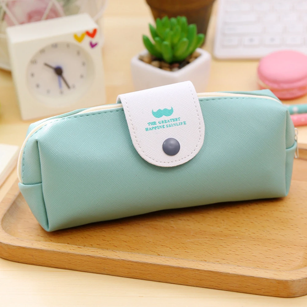 Чехол для карандашей большой емкости прочный кожаный материал