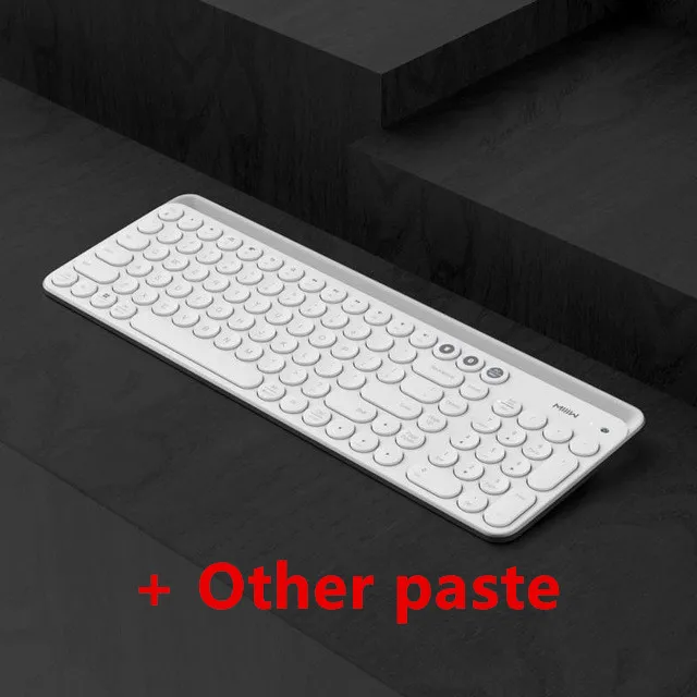 White--Other Paste Original Xiaomi Miiiw Bluetooth Dual Mode Keyboard 104 Keys 2.4GHz Multi Compatible Wireless Portable for macbook Keyboard mini - Цвет: White--Other Paste