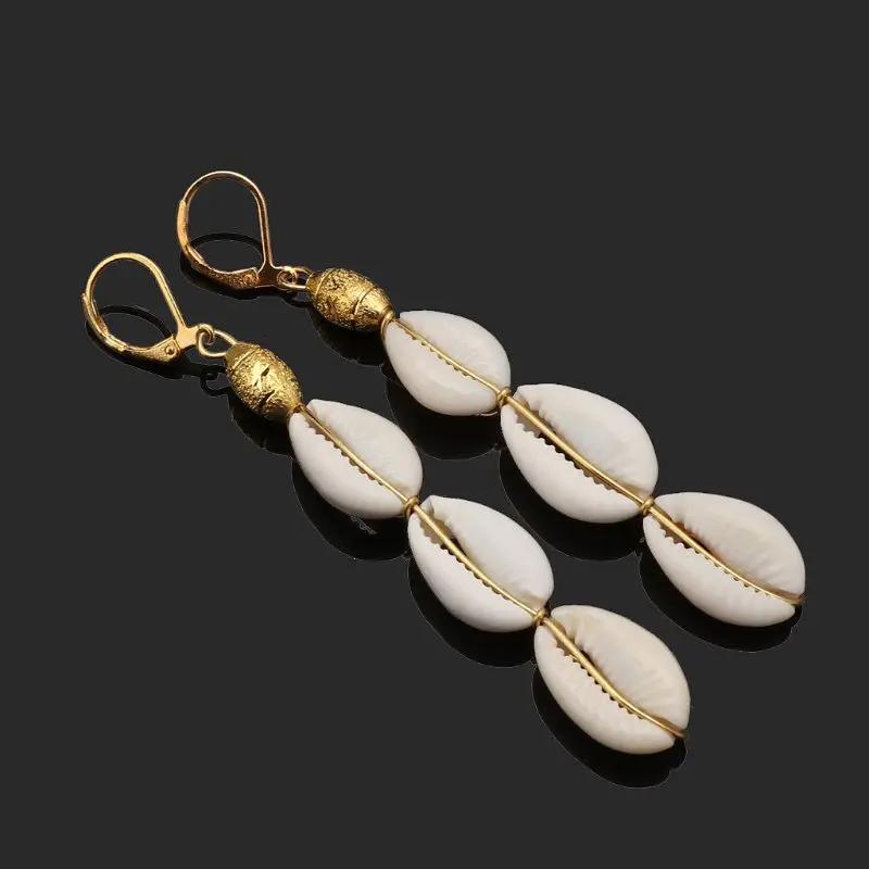 

Bohemian Natural Cowrie Shell Pendant Drop Earrings Women Beach Fashion Jewelry