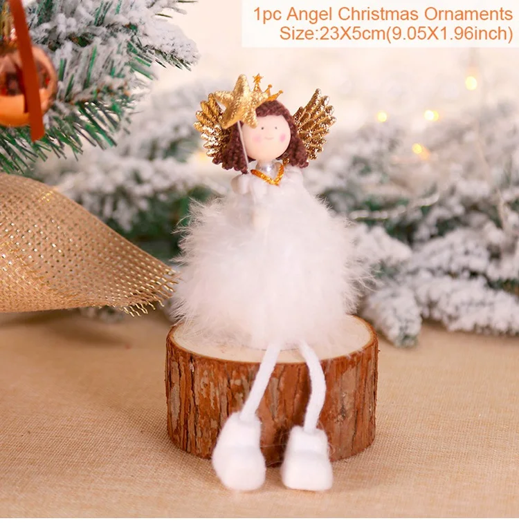 Ornament 17 HUIRAN, Рождественская Кукла-ангел, подвеска, елочные украшения для дома,, натальные рождественские украшения, подарок для детей, год - Цвет: Ornament 17