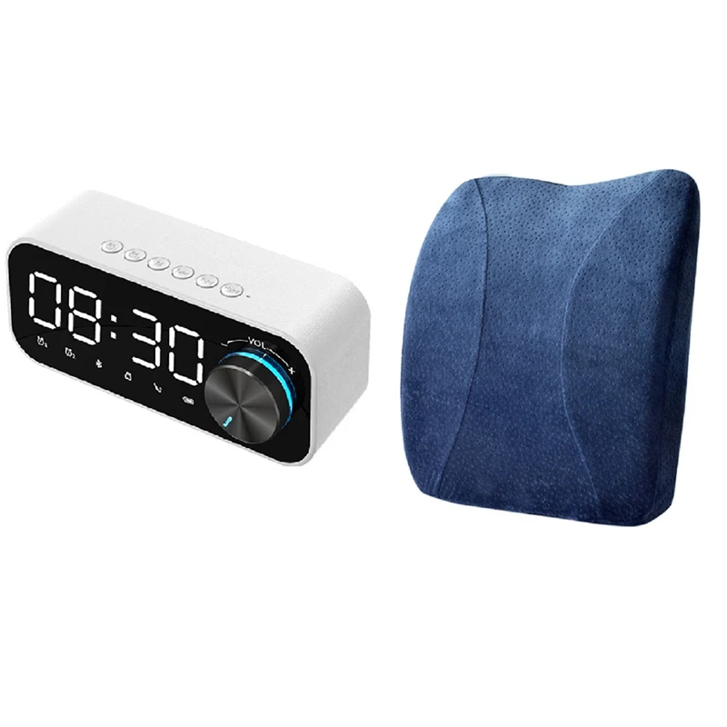 

Foam Lumbar Cushion Slow Rebound Cushion Office Seat Cushion Car Seat With Bluetooth Speaker With Alarm Clock