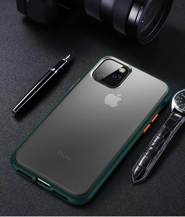 Для iPhone 11 чехол Magic Shadow IPAKY 11 Pro Чехол Цветные кнопки Мягкий Бампер ПК Гибридный противоударный Для iPhone 11 Pro Max чехол
