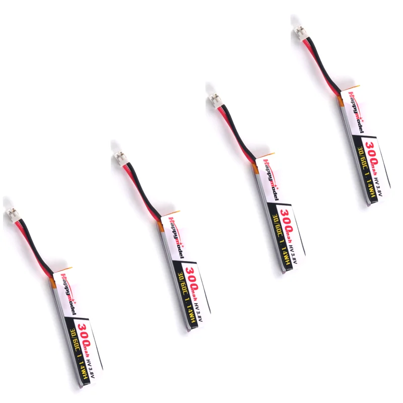 Happymodel Mobula6 Mobula 6 3 8 В 300 мАч 30C 1S Lipo аккумулятор PH2.0 разъем для FPV Racing Cine Whoop BetaFPV