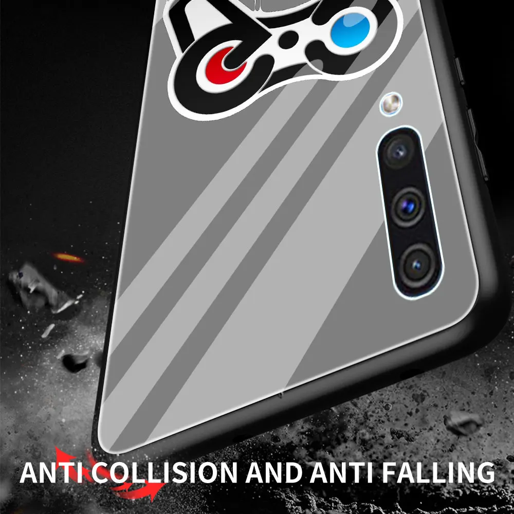

Phone Case for Samsung Galaxy A51 A71 A21s A50 A70 A30 A10 A20e A40 A11 A20s A31 A41 Glass Cover Shell Classic Gamepad Joystick