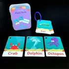 Детские карточки для изучения английского языка, карманные флеш-карты, обучающие игрушки для дошкольников по методике Монтессори, буквы алфавита, цифры