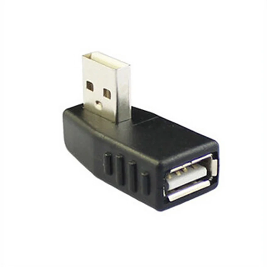 

portable USB right elbow connector USB2.0 A male to A female 90 degree right angle black adapter for laptop PC Computer