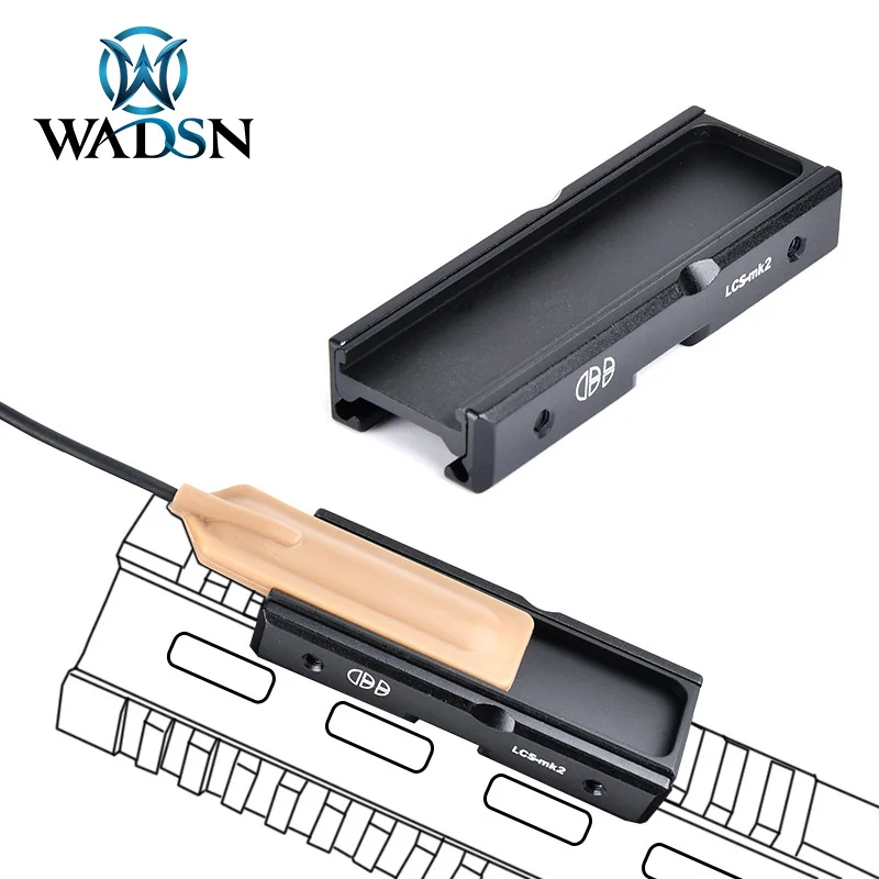 

WADSN Tactical Defensive LCS for Streamlight Protac Switch Mount Plate Picatinny Hunting Gun WeaponLight PEQ Laser Switch Holder