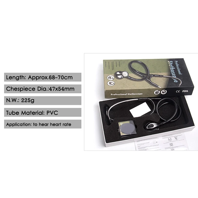 Professional Cute Clinical Acoustical Heart-lung Blood Pressure Stethoscope Cardiology Medical Estetoscopio for Doctors Nurse | Красота и