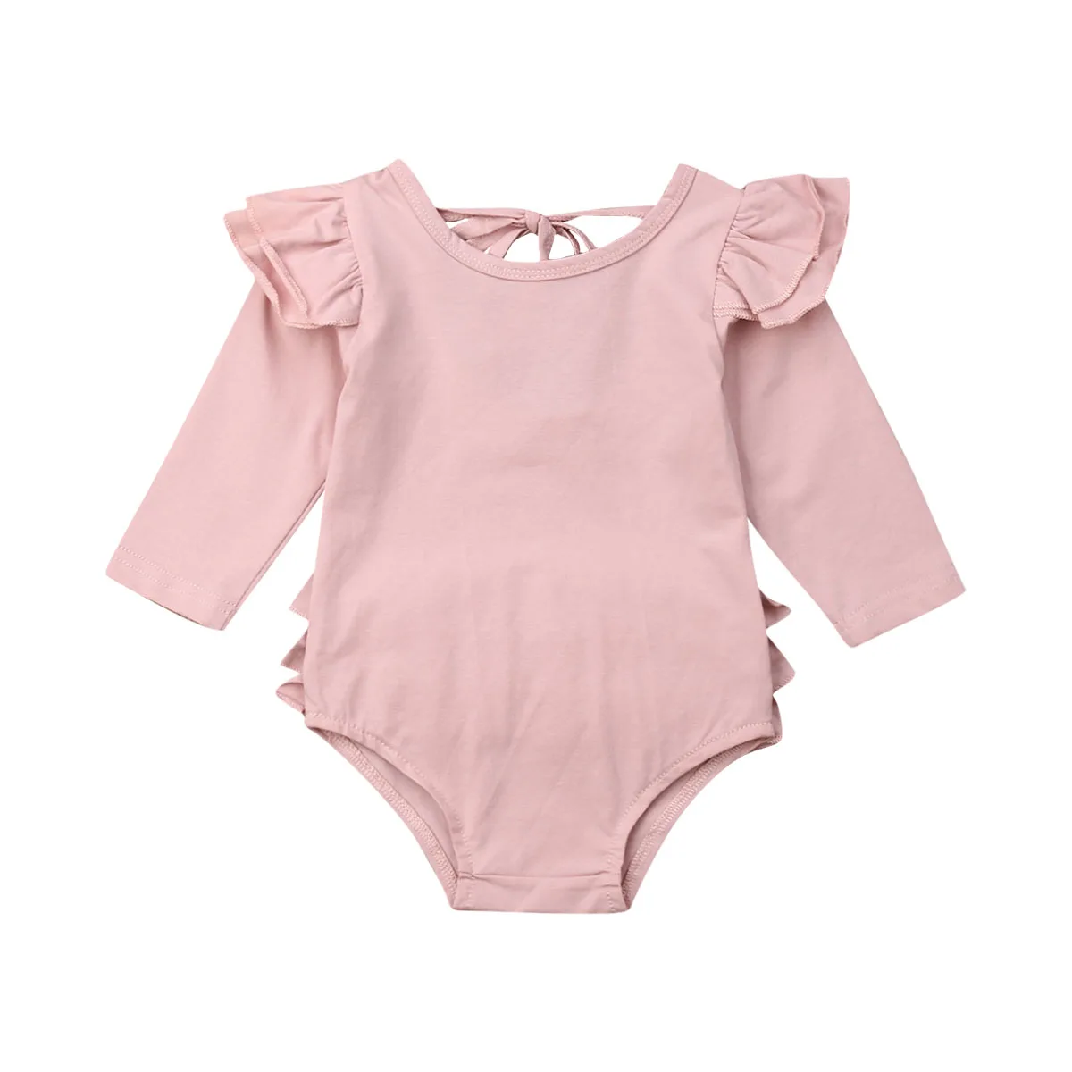 

2020 Baby Bodysuit Newborn Infant Newborn Baby Girl Clothes Ruffles Body suit Long Sleeve Jumpsuit Playsuit Girls Costumes 0-18M