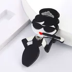 Броши и заколки женские акриловые с мундштуком, большие, из смолы