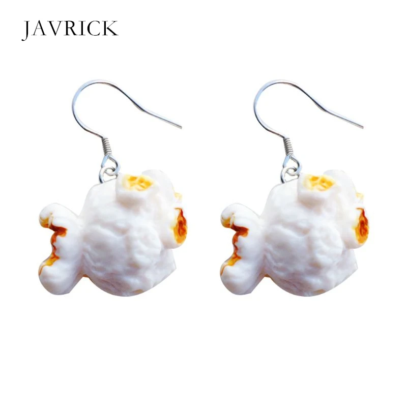 Забавные попкорн жареная курица еда Висячие серьги для женщин креативная Мода